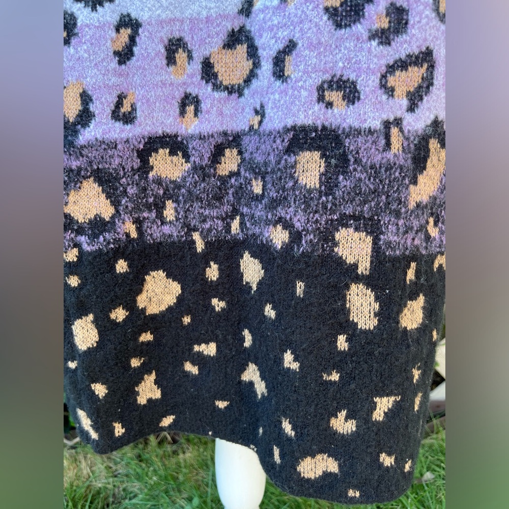 Anthropologie Maeve Leopard Knit Pencil Skirt Size Medium - Picture 7 of 15
